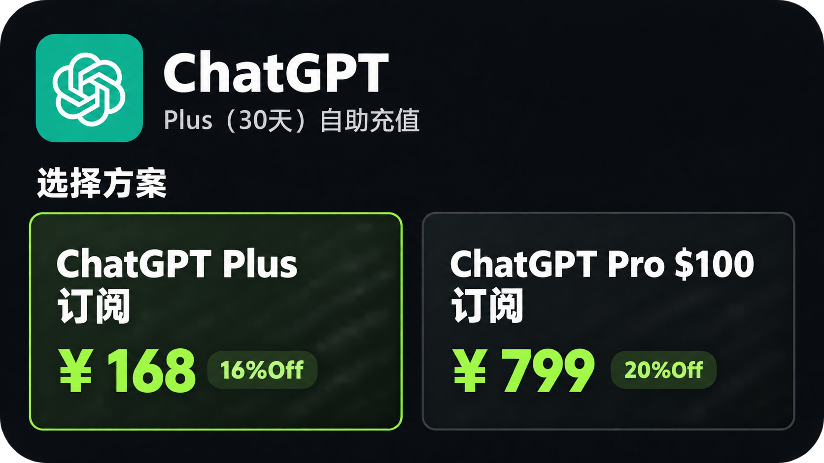 ChatGPT充值