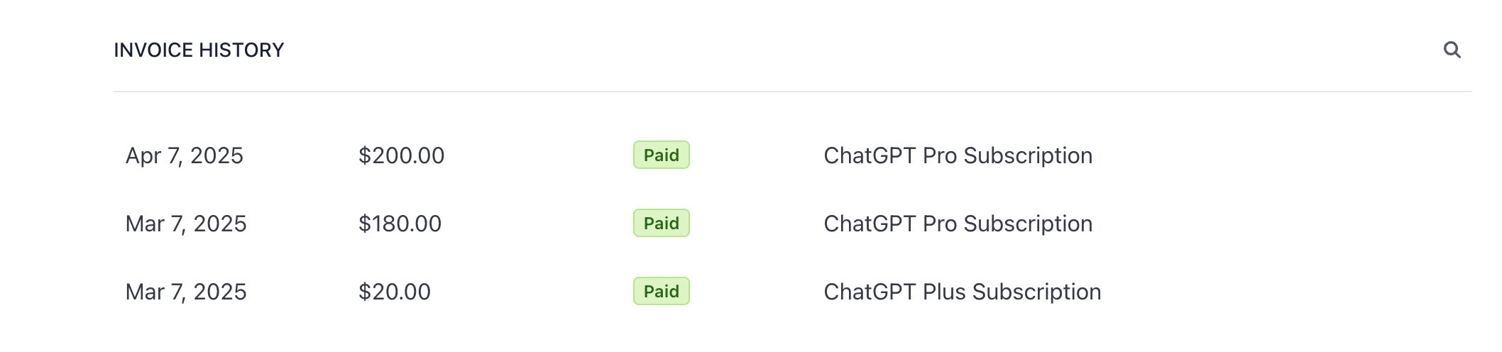 ChatGPT历史账单查看位置